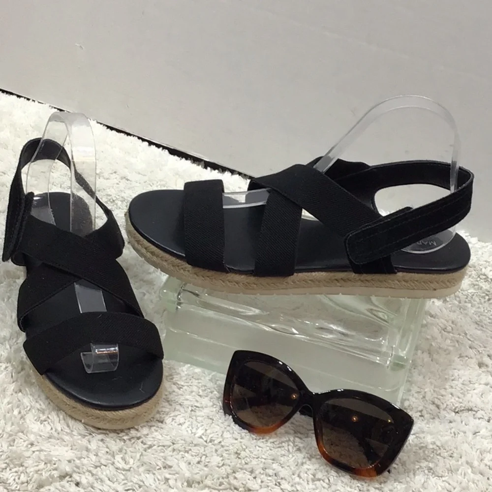 Marc Fisher Nalan black espadrille sandals